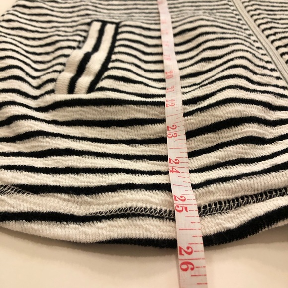 Ruby Rd. Sweatshirt Jacket Striped Full Zip Mock Neck Size M Petite Cotton blend - Picture 13 of 13
